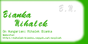 bianka mihalek business card